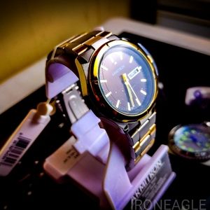 Armitron Day Date Two Tone Watch!